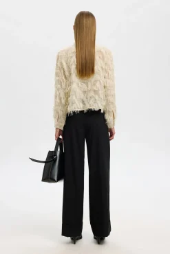 Selected Blusas-Camisa curta fofa Tostado