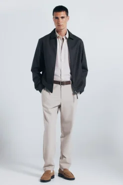 Springfield Camisas-Camisa de algodão com debrum cru