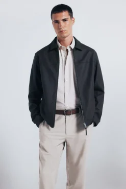 Springfield Camisas-Camisa de algodão com debrum cru