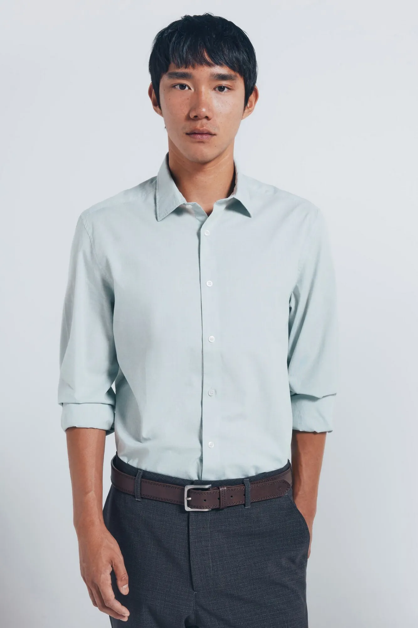 Springfield Camisas-Camisa de algodão com debrum bege