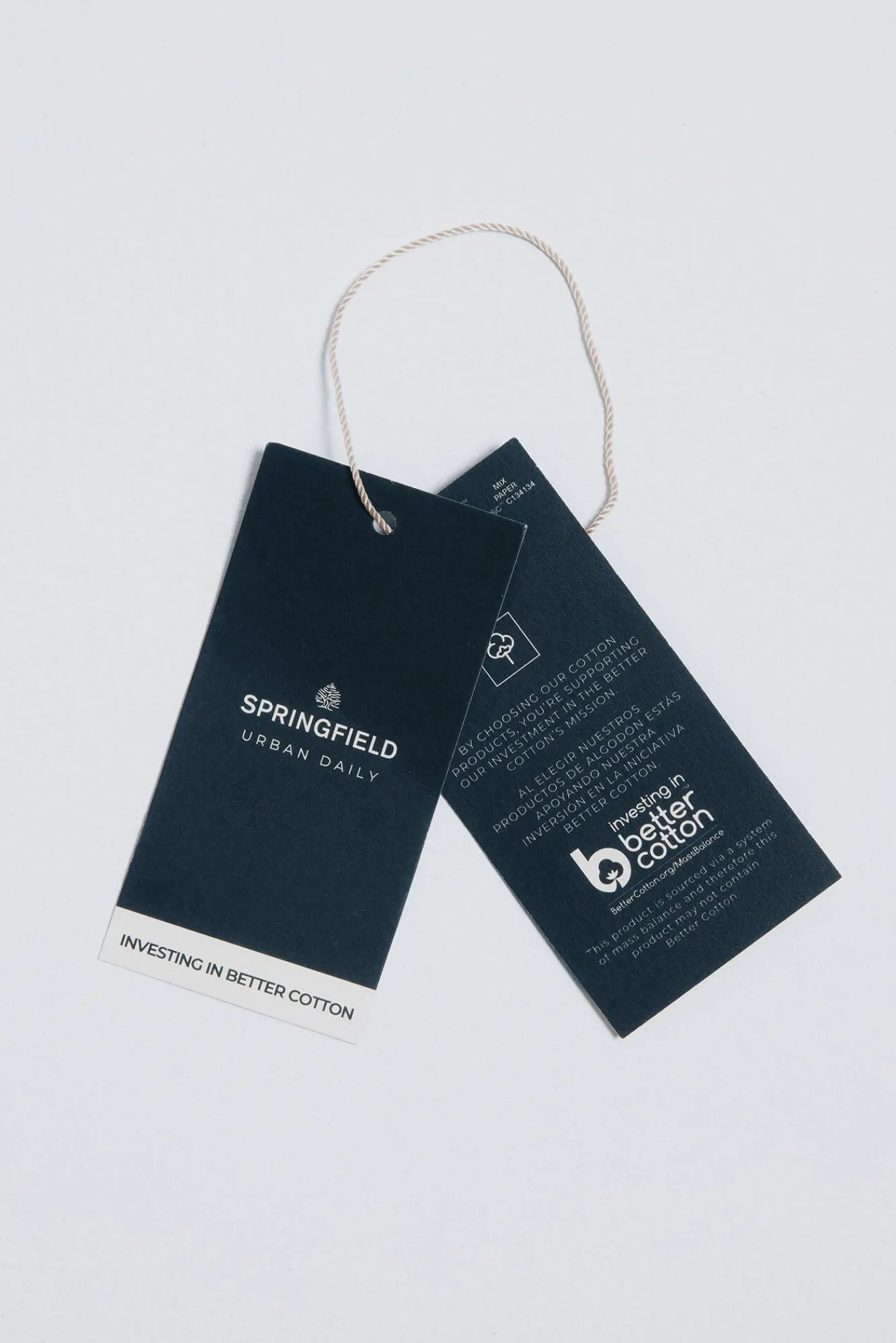 Springfield Camisas-Camisa de algodão com debrum cinzento