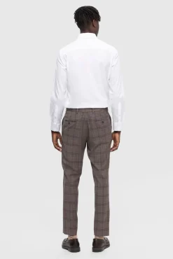 Selected Camisas|Camisas Clássicas-Camisa de algodão orgânico Slim Fit. Branco