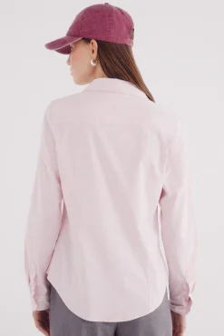 Springfield Blusas-Camisa de algodão Oxford rosa