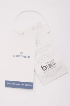 Springfield Blusas-Camisa de algodão Oxford azul
