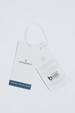 Springfield Camisas-Camisa de algodão Slub verde