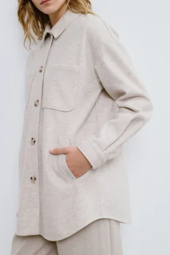 Vila Sobretudos-Camisa de botão Tostado