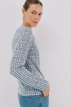 Cortefiel T-Shirts-Camisa de caixa de botões Azul