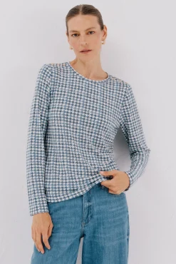 Cortefiel T-Shirts-Camisa de caixa de botões Azul