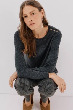 Cortefiel T-Shirts-Camisa de caixa de botões Cinzento