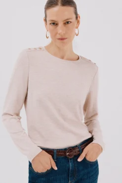 Cortefiel T-Shirts-Camisa de caixa de botões Tostado