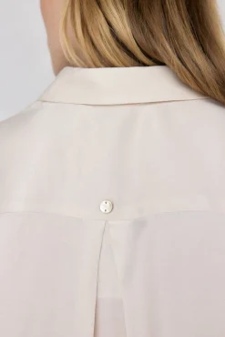 Pedro del Hierro Blusas-Camisa de cetim lisa Beige