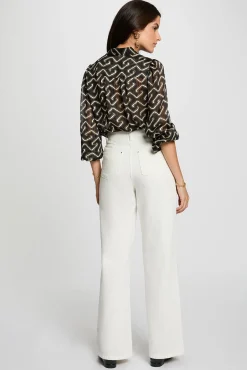 Morgan Blusas-Camisa de chiffon estampada Multicolorido