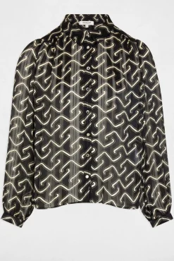 Morgan Blusas-Camisa de chiffon estampada Multicolorido