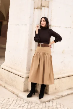 TFP by Tamara Falcó Camisolas-Camisa de cisne de segunda pele Marrom