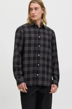 Jack & Jones Camisas-Camisa de flanela xadrez preto