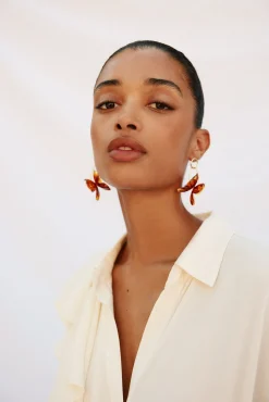 Cortefiel Blusas-Camisa de folho manga comprida com babados Branco