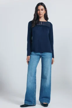 Springfield T-Shirts-Camisa de folho plumeti azul