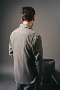 OOTO Camisas-Camisa de ganga Cinzento