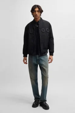 HUGO Camisas-Camisa de manga comprida Preto