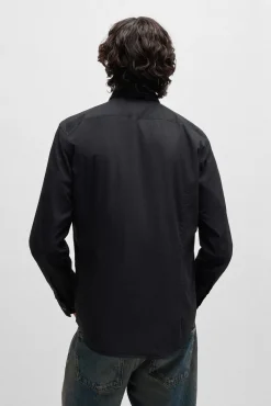 HUGO Camisas-Camisa de manga comprida Preto
