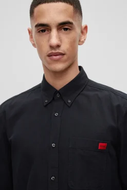 HUGO Camisas-Camisa de manga comprida Preto