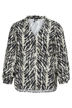 Vero Moda Curve Blusas-Camisa de manga comprida em bico Curve Preto