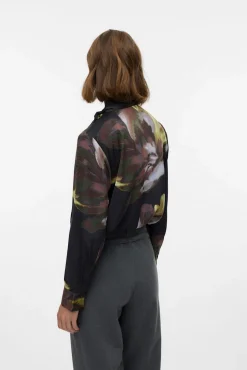 Vero Moda Blusas-Camisa de manga comprida com laçada gola Preto