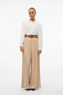 Vero Moda Blusas-Camisa de manga comprida com aberturas Branco