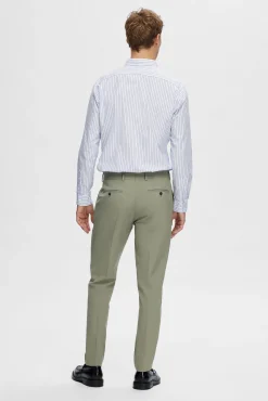 Selected Camisas-Camisa de manga comprida Slim Fit confecionada com algodão reciclado Impress&atilde;o