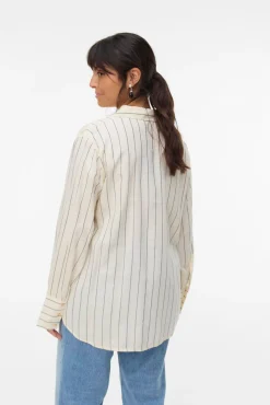 Vero Moda Curve Blusas-Camisa de manga manga comprida plus size Tostado