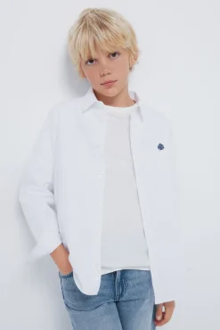 Springfield Kids Camisas-Camisa de menino com cotoveleiras branco