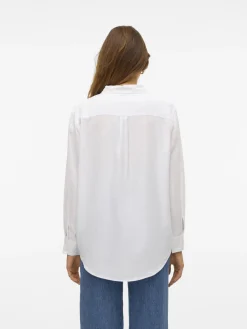 Vero Moda Blusas-Camisa de mulher manga comprida versase Branco