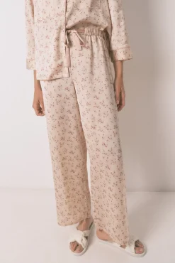 Women'secret Pijamas-Camisa de pijama longa de cetim rosa