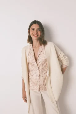 Women'secret Pijamas-Camisa de pijama longa de cetim rosa