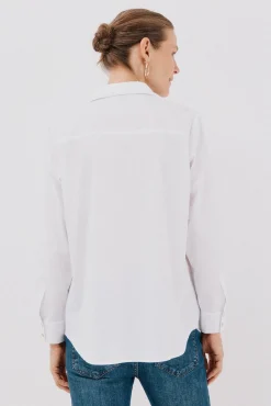 Cortefiel Blusas-Camisa de popelina Branco