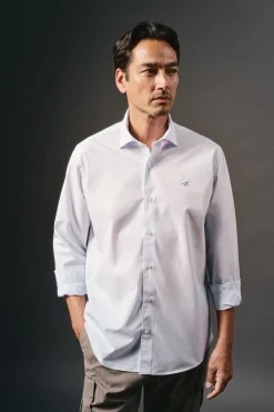 OOTO Camisas-Camisa de popelina lisa Branco