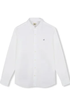 OOTO Camisas-Camisa de popelina lisa Branco