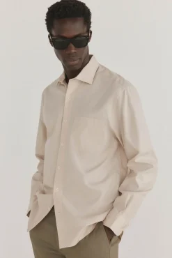 Pedro del Hierro Camisas-Camisa de popelina lisa Beige