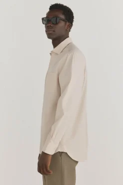 Pedro del Hierro Camisas-Camisa de popelina lisa Beige