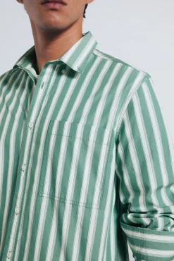 Springfield Camisas-Camisa de popelina riscas verde