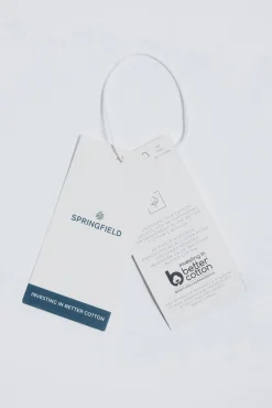 Springfield Camisas-Camisa de popelina riscas verde