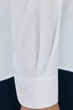 Pedro del Hierro Camisas-Camisa de sarja lisa, fácil de passar + anti-odor, corte slim Branco