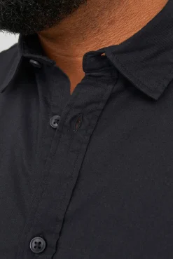 Jack & Jones PLUS Camisas-Camisa de sarja xadrez loose fit PLUS preto