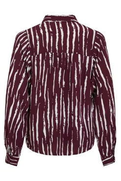 Vila Blusas-Camisa de viscose estampada Roxo