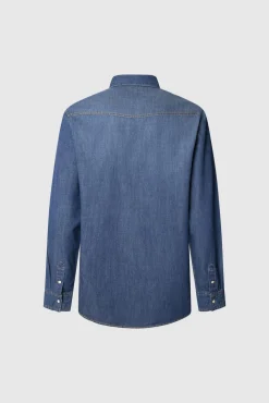 Pepe Jeans Camisas-Camisa Denim azul