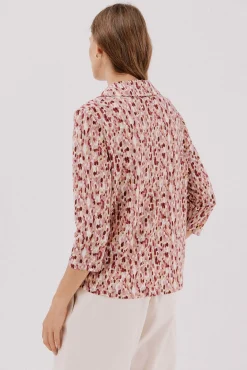 Cortefiel Blusas-Camisa elástica com botões Multicolorido