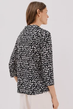 Cortefiel Blusas-Camisa elástica com botões Cinzento