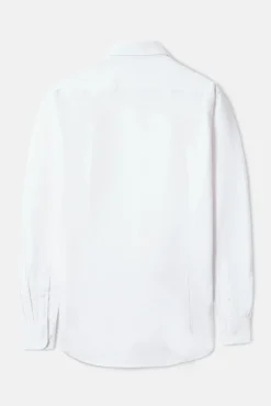 Silbon Camisas-Camisa esportiva Oxford com corte franzido Branco