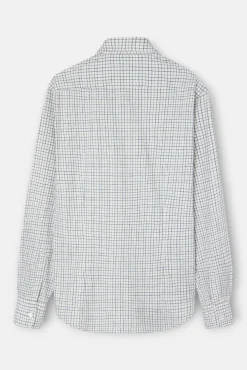 Silbon Camisas-Camisa esportiva xadrez bicolor Branco