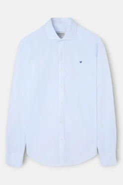 Silbon Camisas-Camisa esportiva xadrez clássica mini Azul